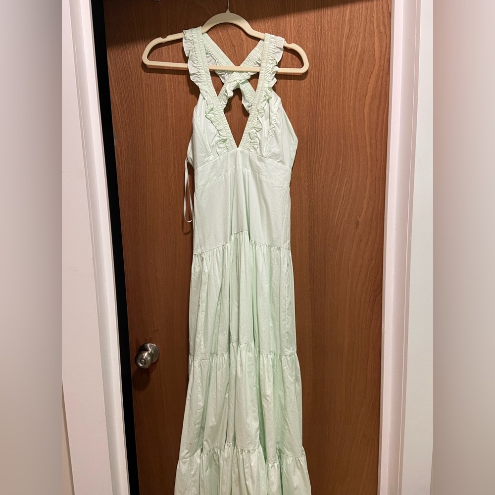 Elegant Mint Green Maxi Dress